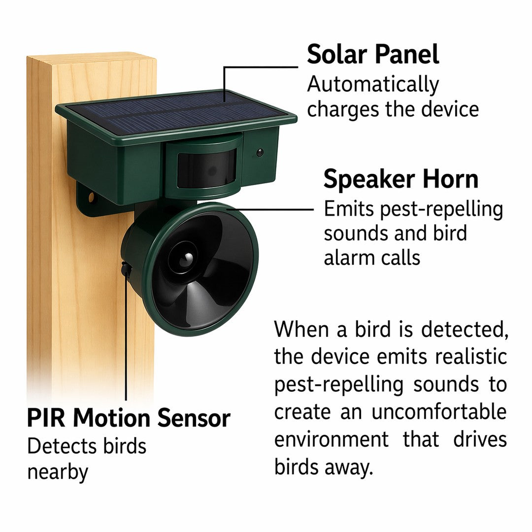 Solar motion-activated bird deterrent - product photo 9