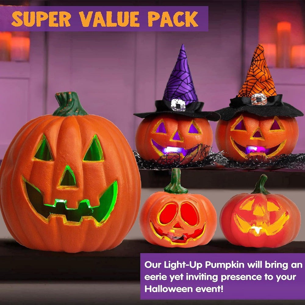 Light-up jack-o'-lantern pumpkin set - product photo 4