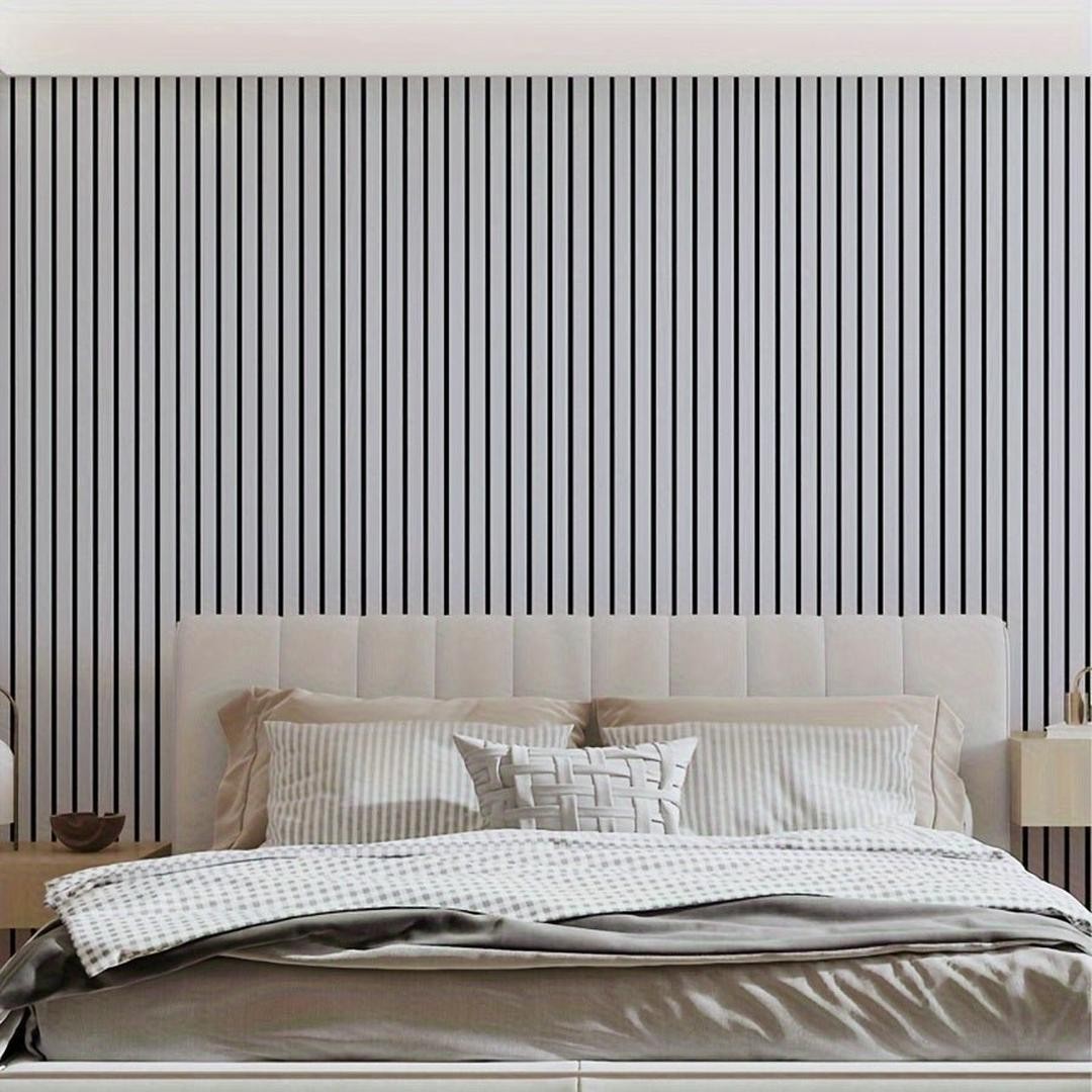 Self-adhesive 3D PVC wood-effect slat wall panel - product photo 10