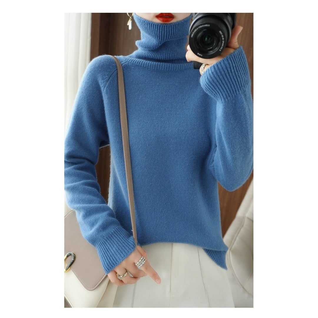 Woman wearing the Lark women's knit sweater, 7 view