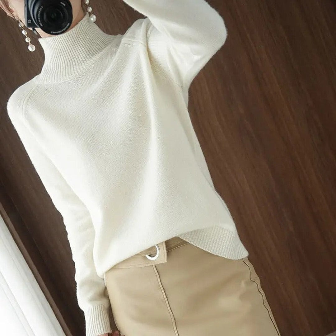 Woman wearing the Lark women's knit sweater, 8 view