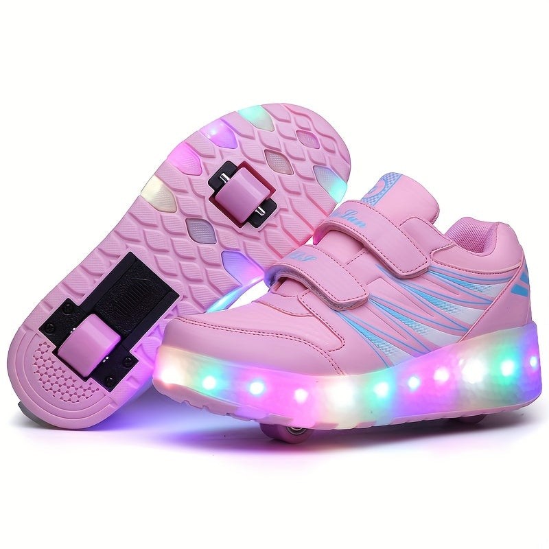 LED roller sneaker with removable wheels - product photo 1