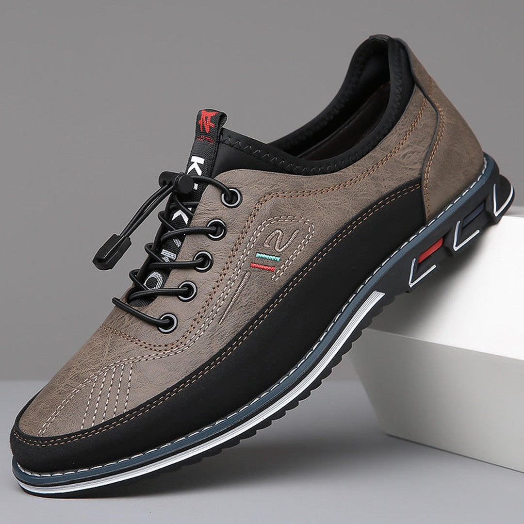 Man wearing the Ledger men's shoes, model view