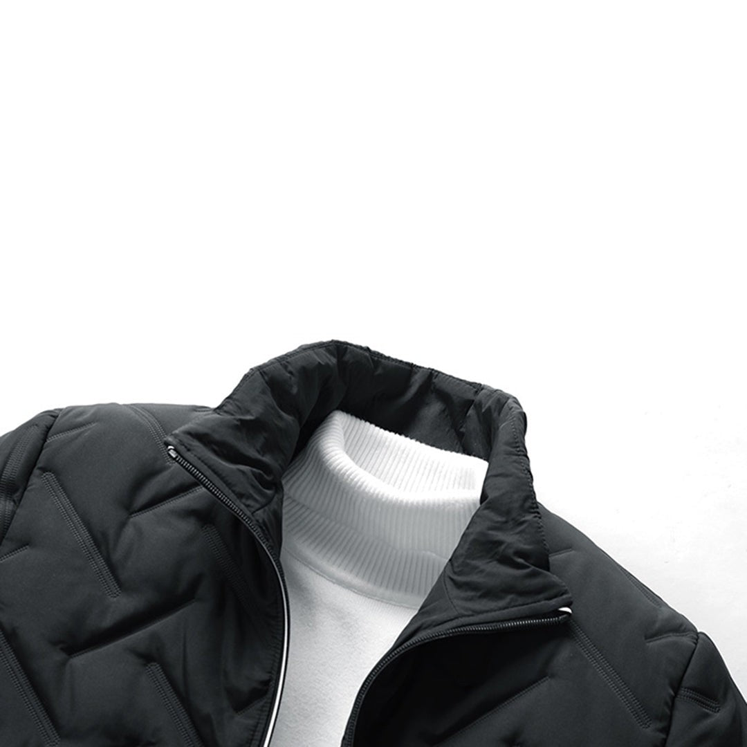 Man wearing the Leon men's casual cardigan, flatlay view