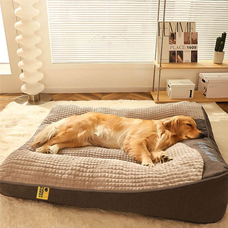 Bolstered dog bed with raised headrest - product photo 2