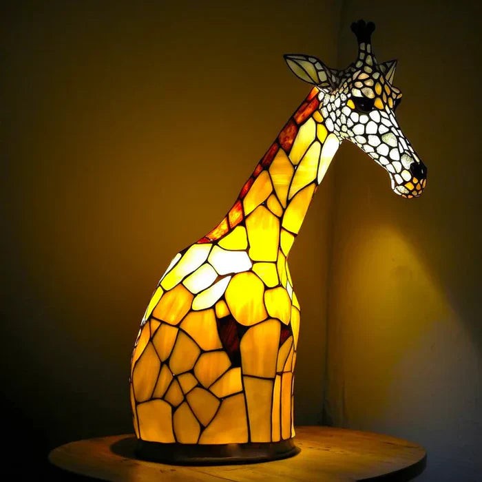 Small stained glass style animal accent lamp - product photo 17