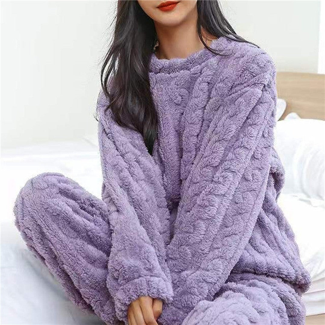 Woman wearing the Magnolia women's fleece sweatshirt, 8 view