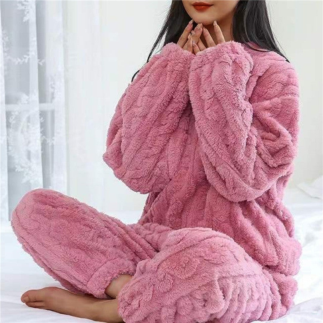 Woman wearing the Magnolia women's fleece sweatshirt, flatlay view