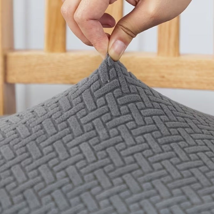 Stretch jacquard water-repellent dining chair cover - product photo 4