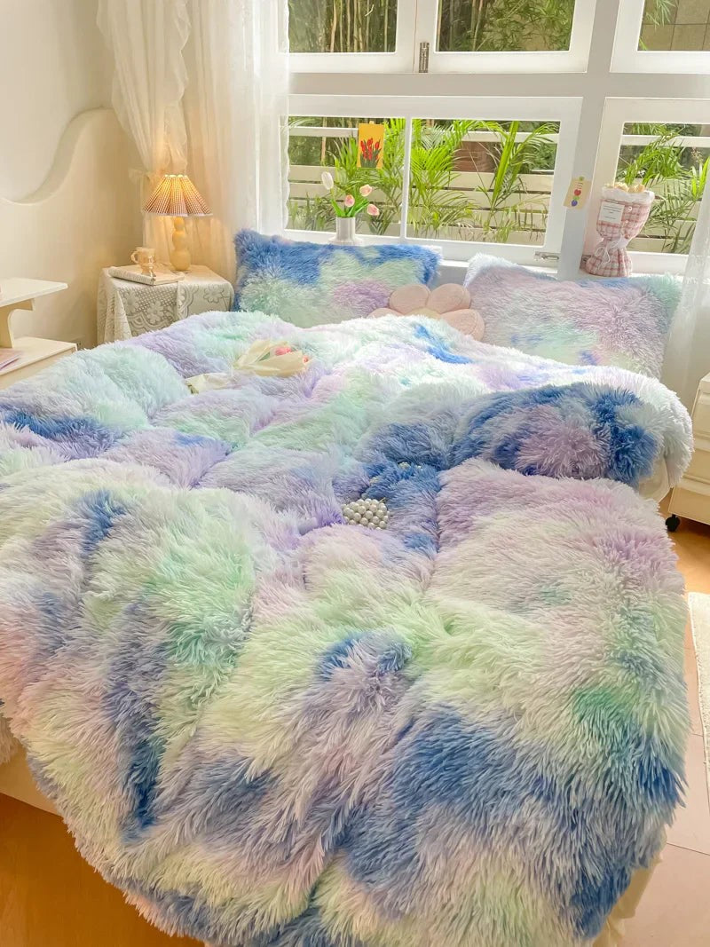 Long-pile mink velvet duvet cover set - product photo 11