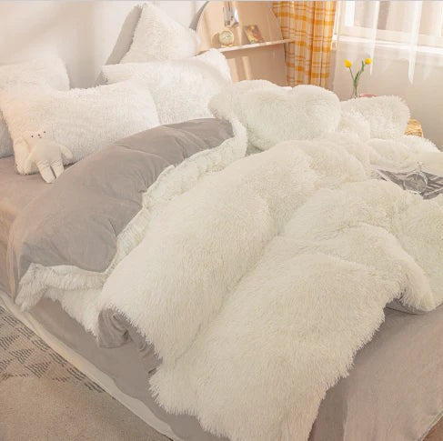 Long-pile mink velvet duvet cover set - product photo 2