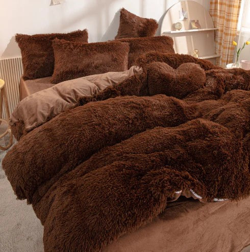 Long-pile mink velvet duvet cover set - product photo 8