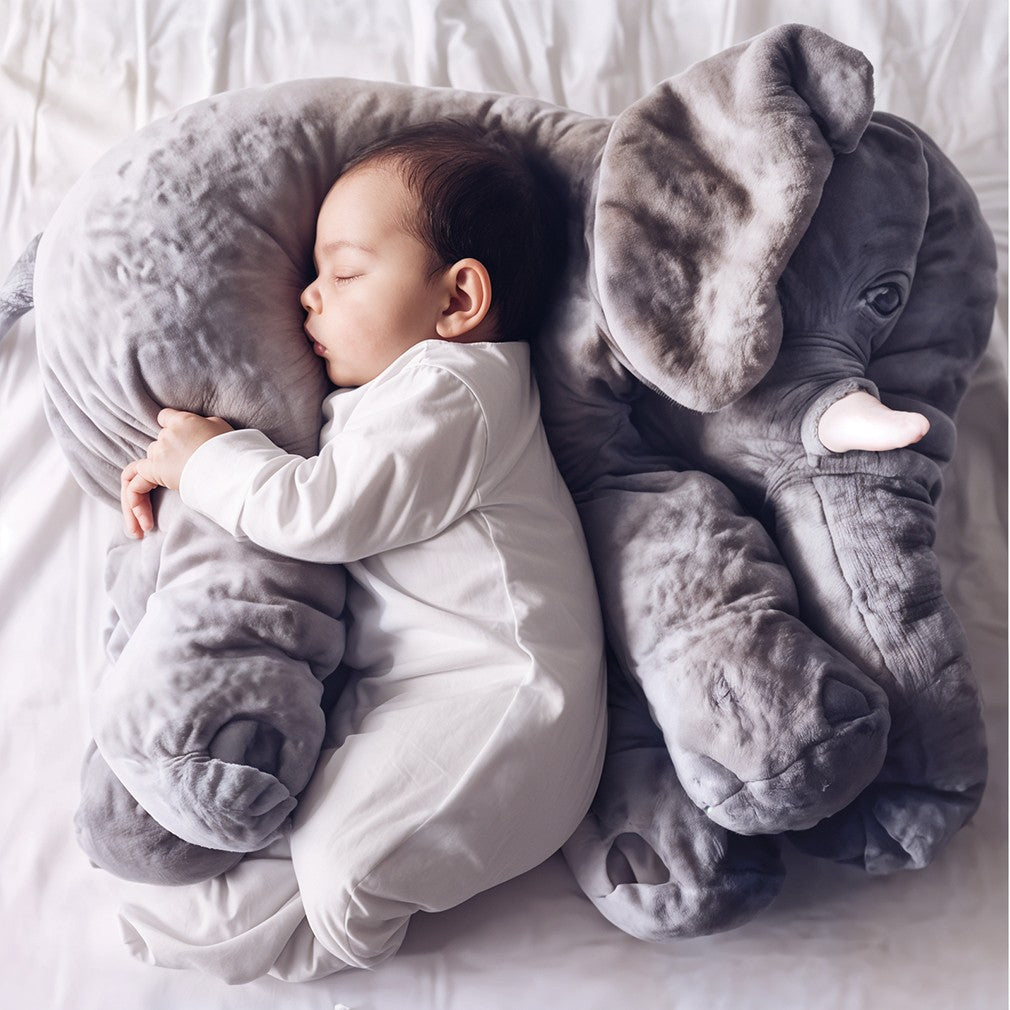 Plush elephant cushion for a nursery - product photo 2