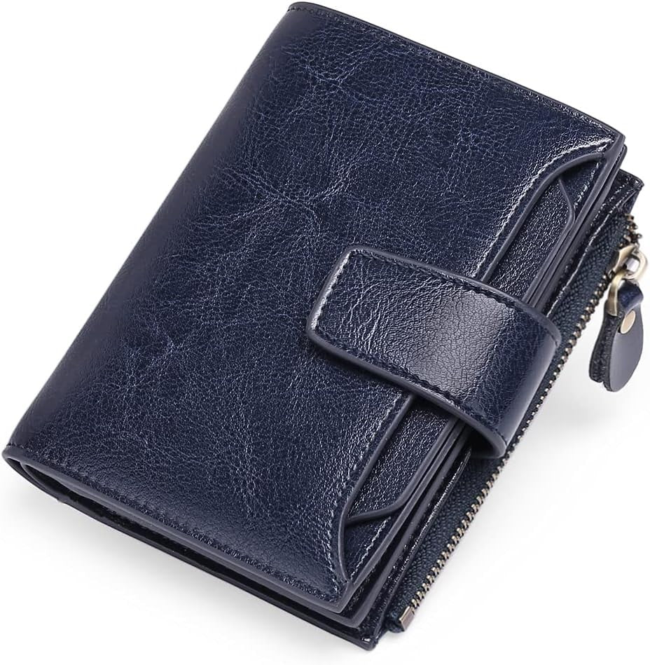 Compact leather RFID blocking wallet - product photo 11