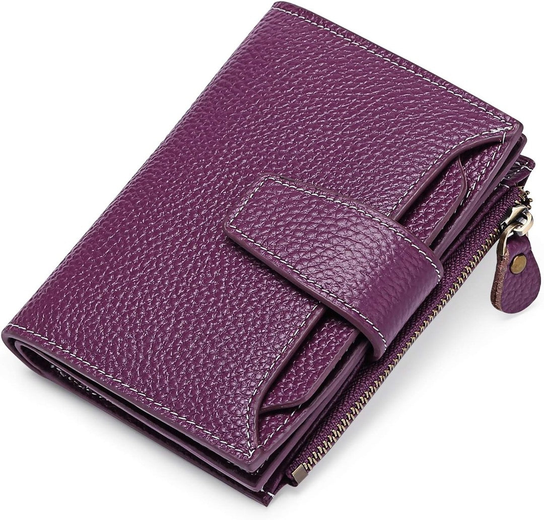 Compact leather RFID blocking wallet - product photo 15