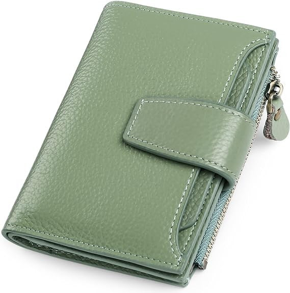 Compact leather RFID blocking wallet - product photo 3