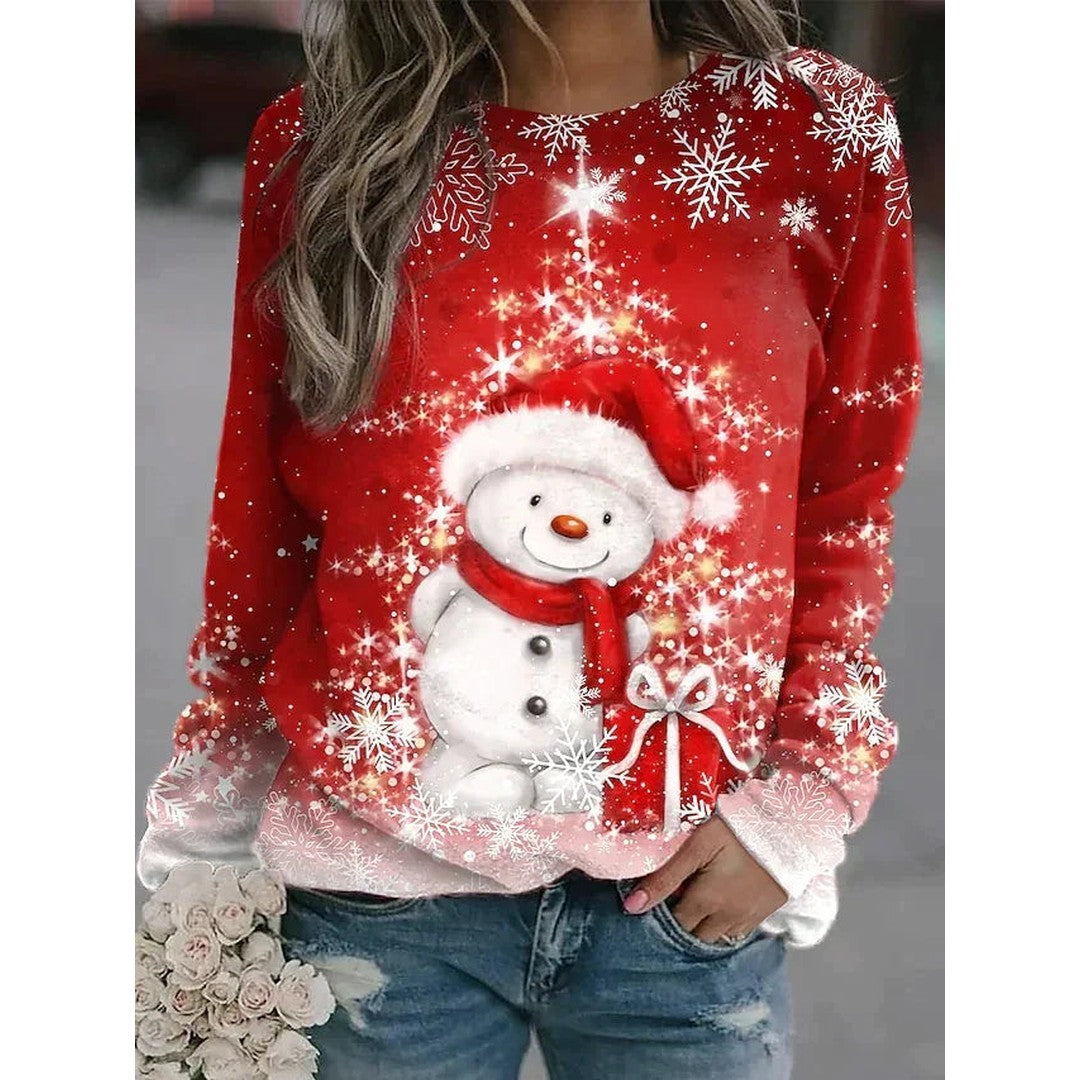 Woman wearing the Marlowe women's sweater, detail view