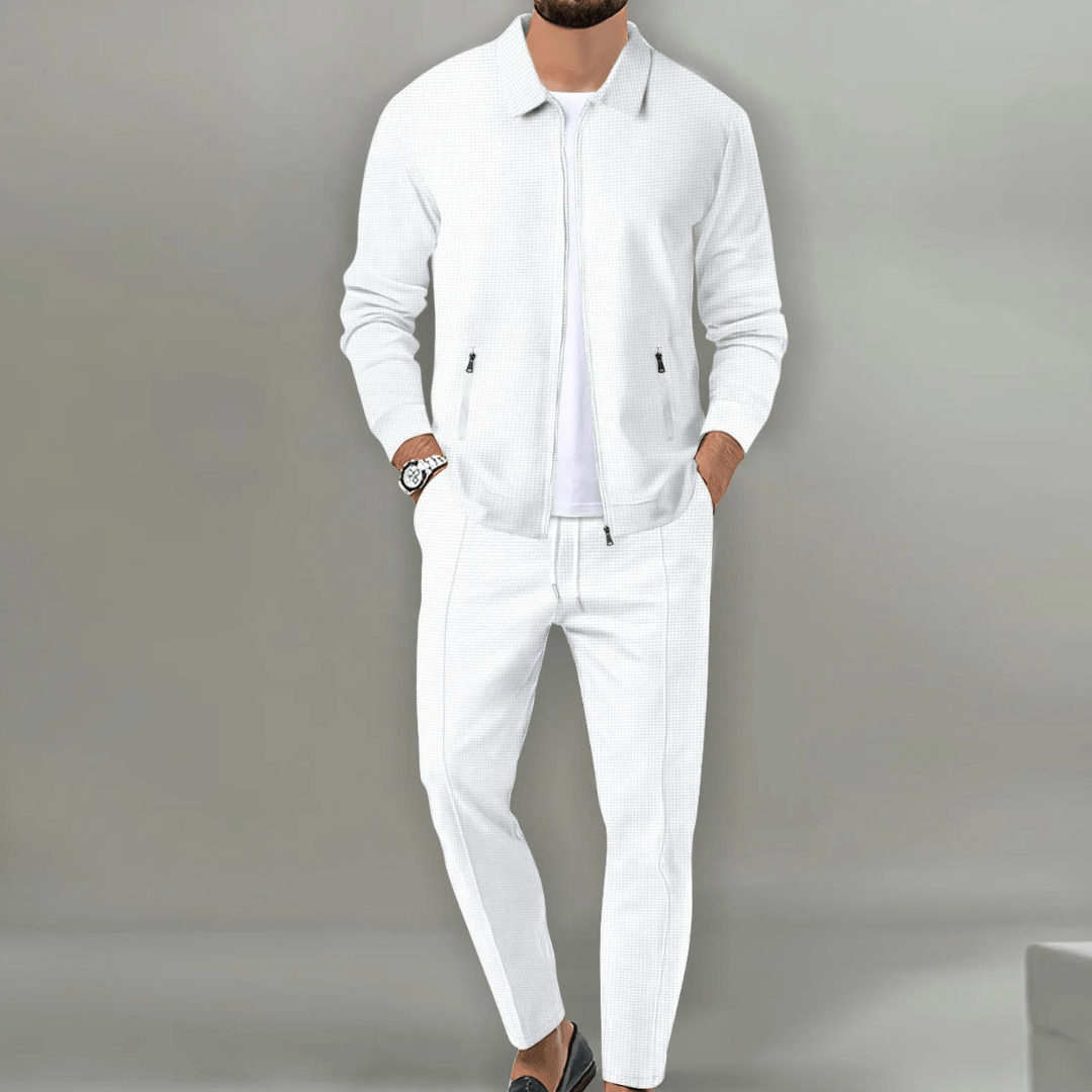 Kieran | Men's Slim Fit Zip Front Tracksuit Set