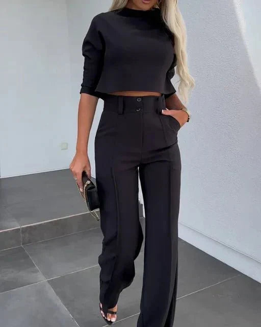 Sienna | Women's Crop Top And Wide Leg Co-Ord Set