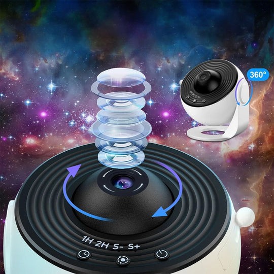 Galaxy projector night light with HD discs - product photo 3
