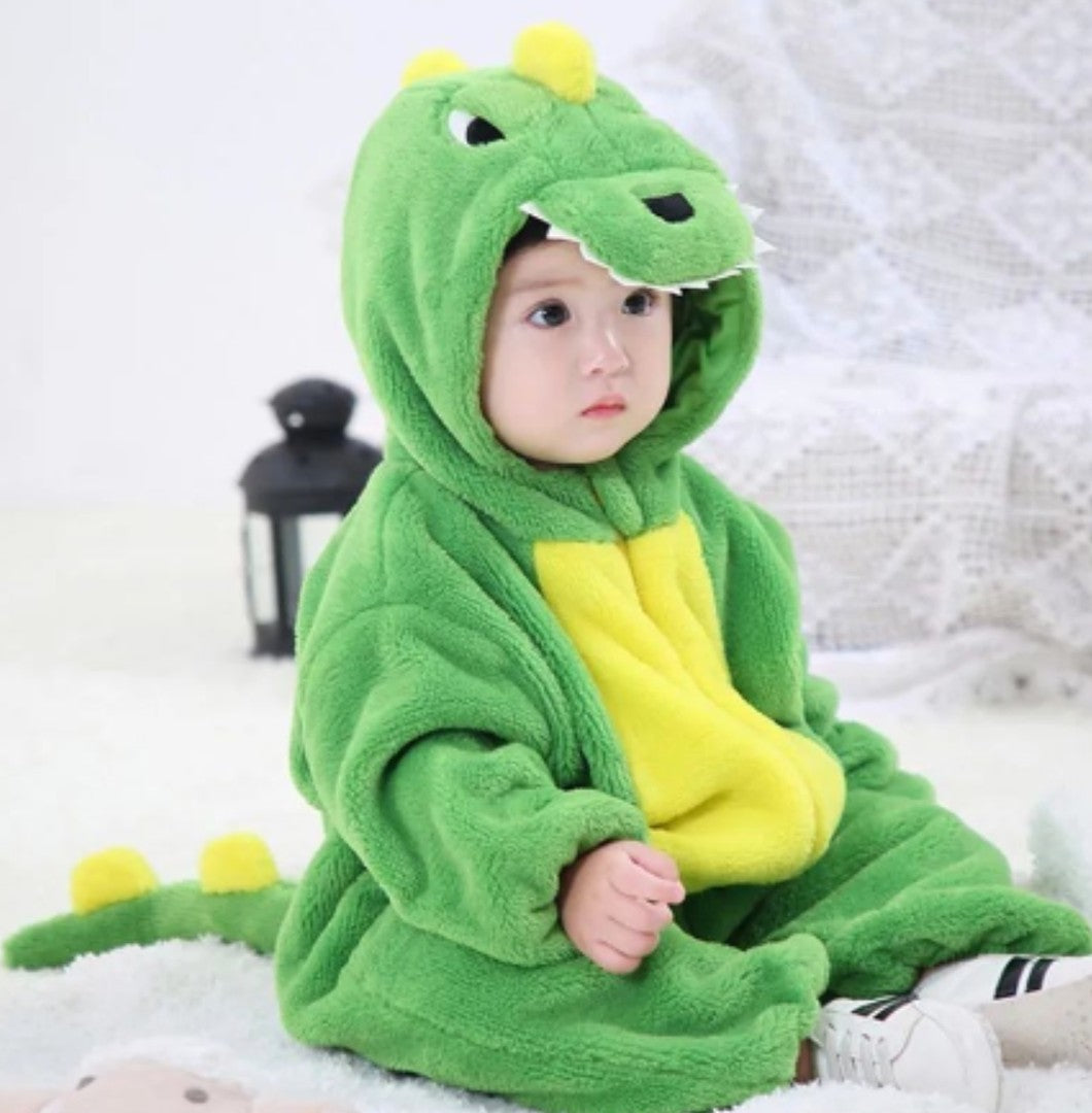 Hooded flannel baby romper - product photo 18