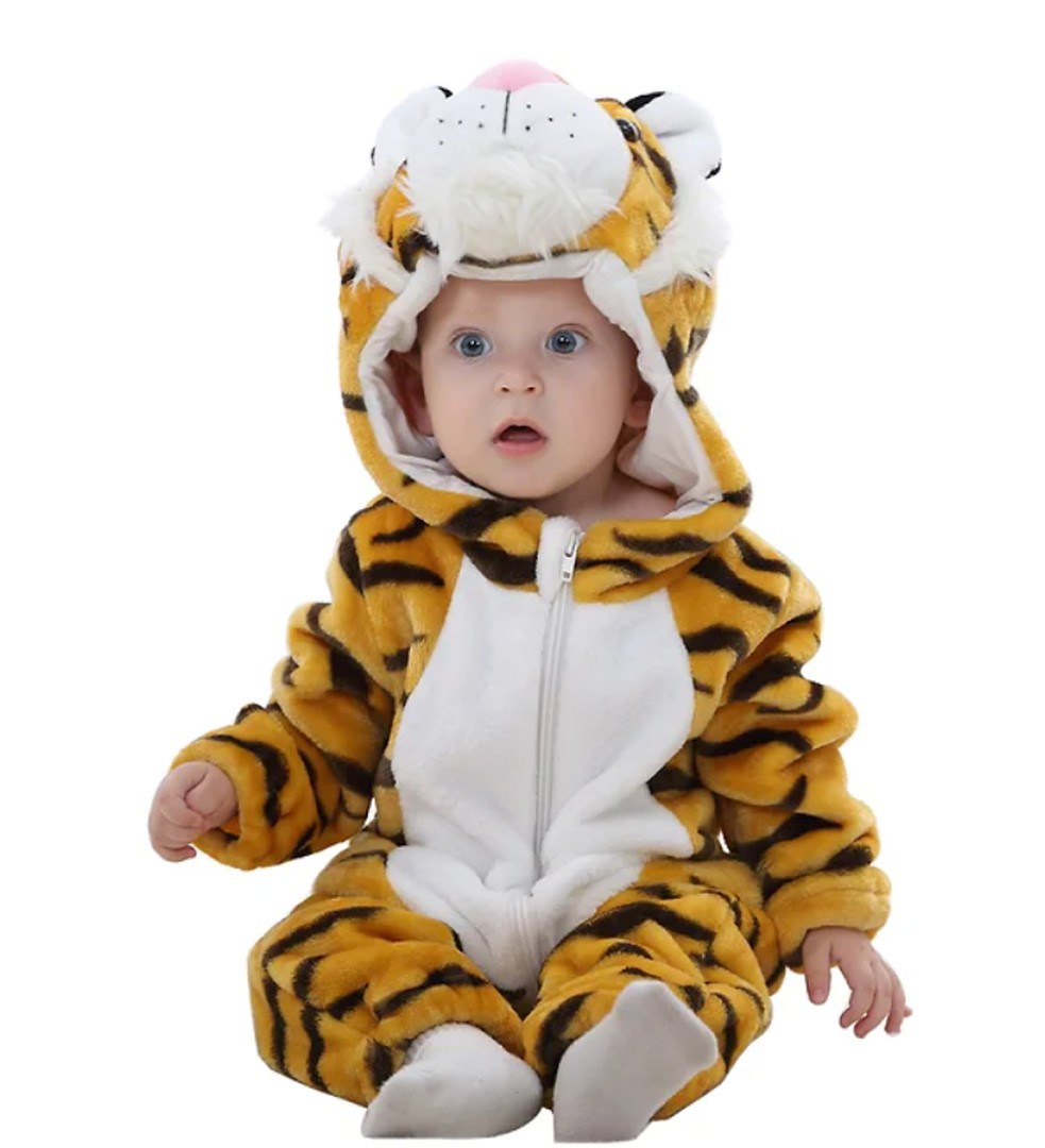 Hooded flannel baby romper - product photo 20