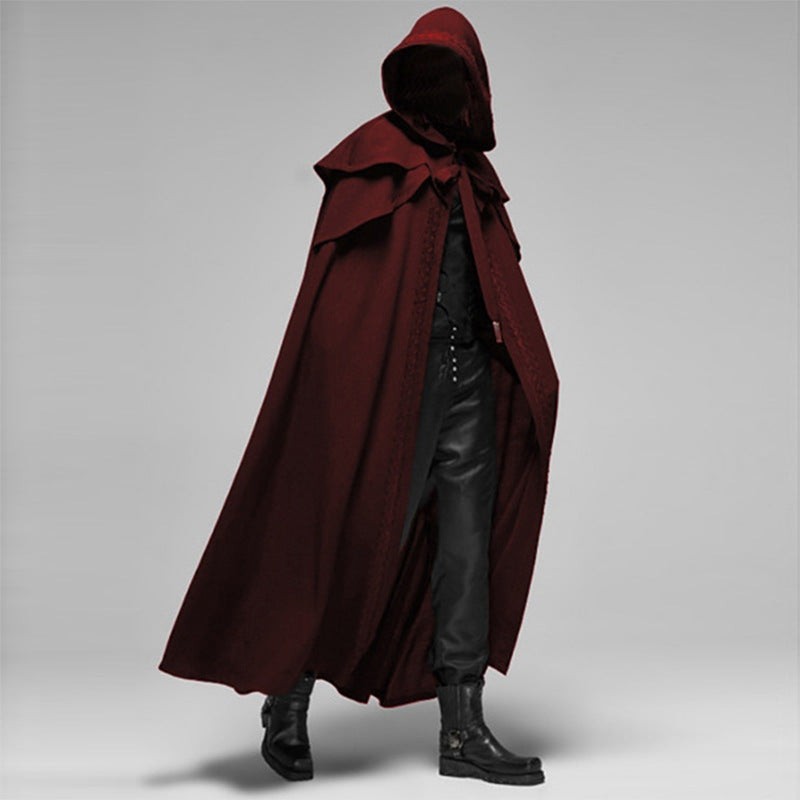 Full-length quilted hooded cape - product photo 2