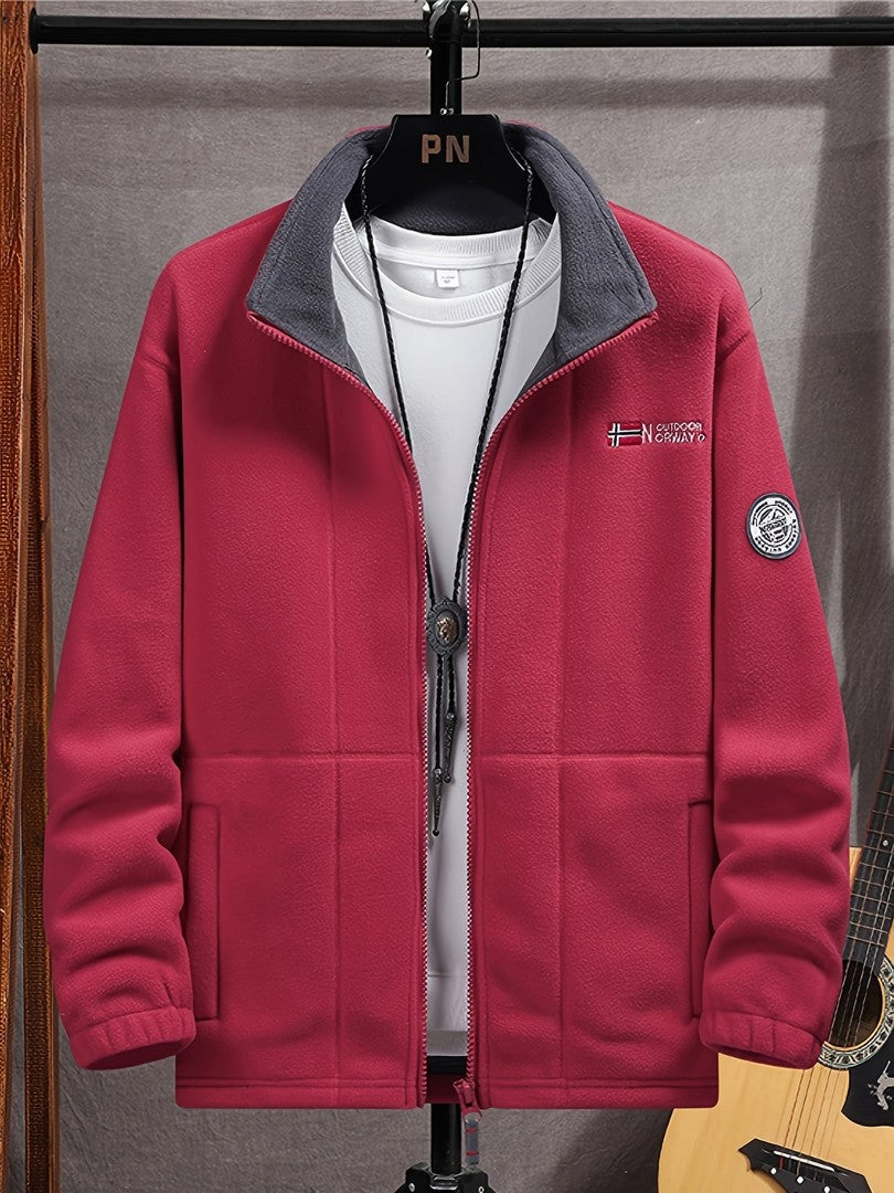 Men's windproof fleece jacket - product photo 2