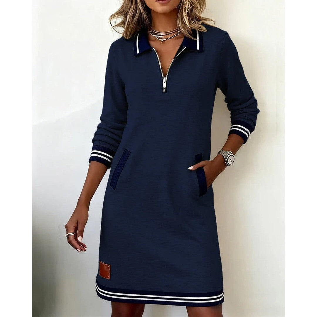 Woman wearing the Octavia women's chic dress, 19 view