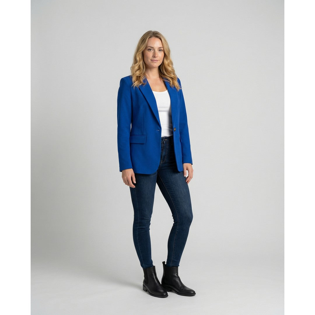 Woman wearing the Ophelia women's elegant blazer, 8 view