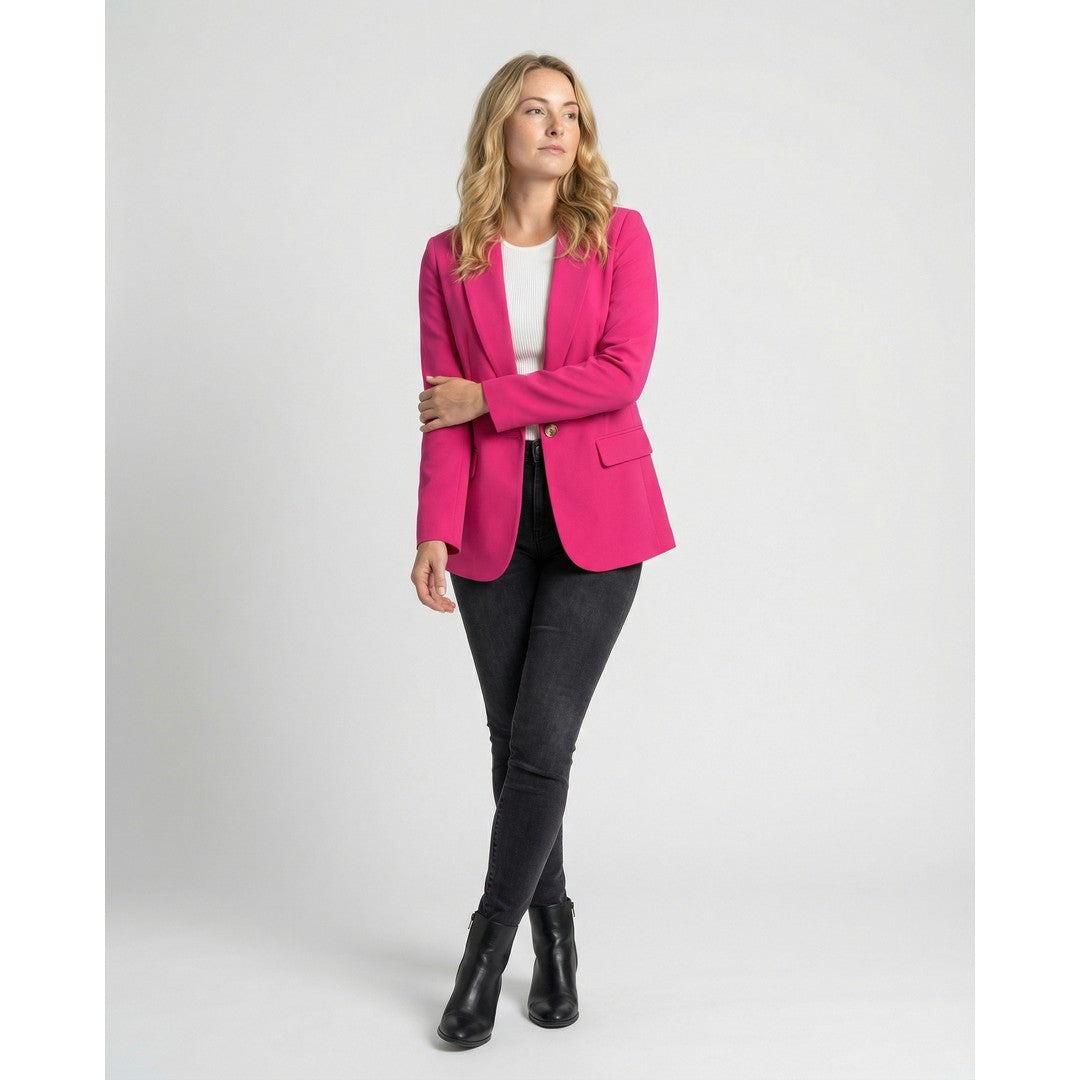 Woman wearing the Ophelia women's elegant blazer, 9 view