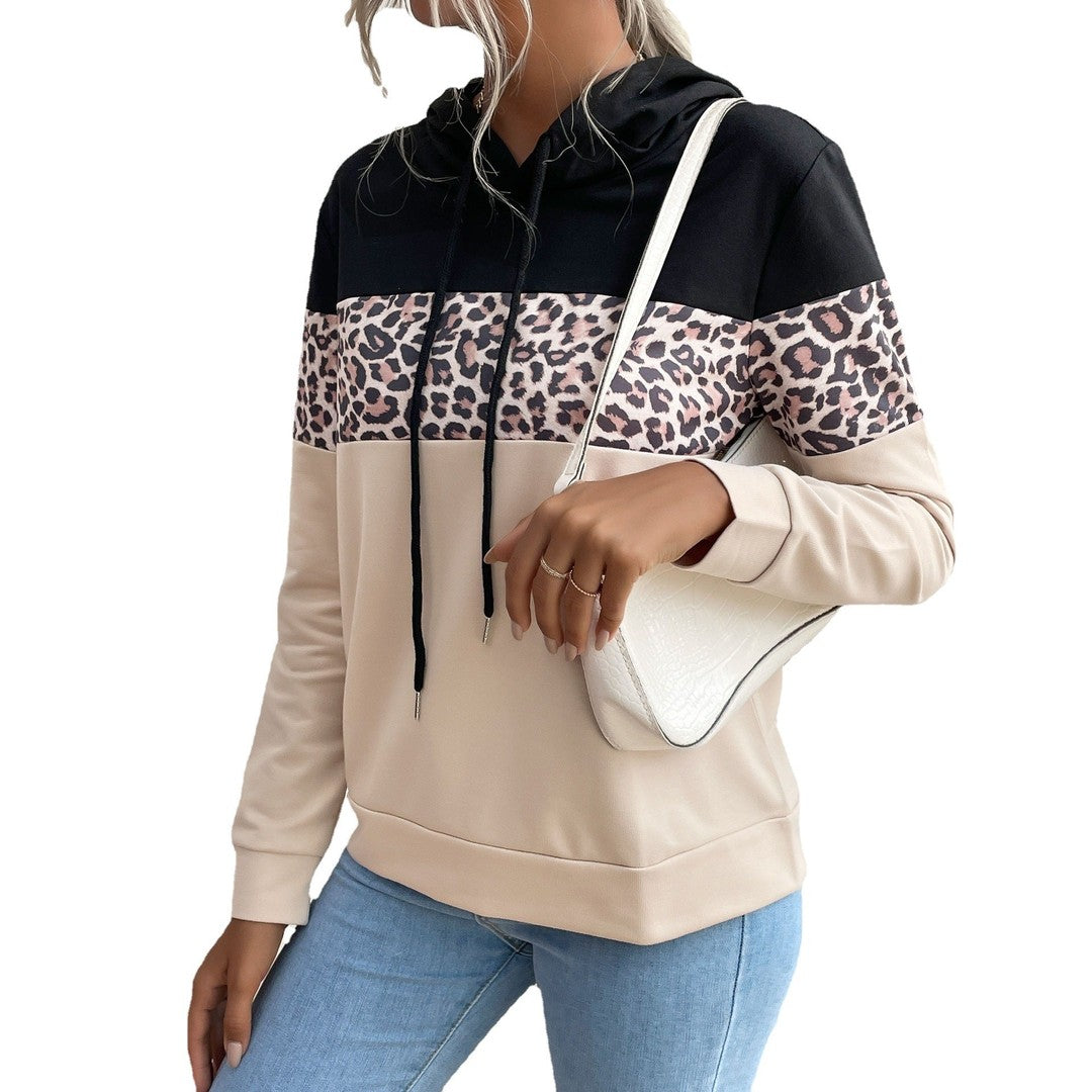 Woman wearing the Ottilie women's hooded hoodie, model view