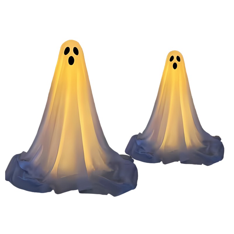 LED-lit hanging ghost decoration - product photo 3