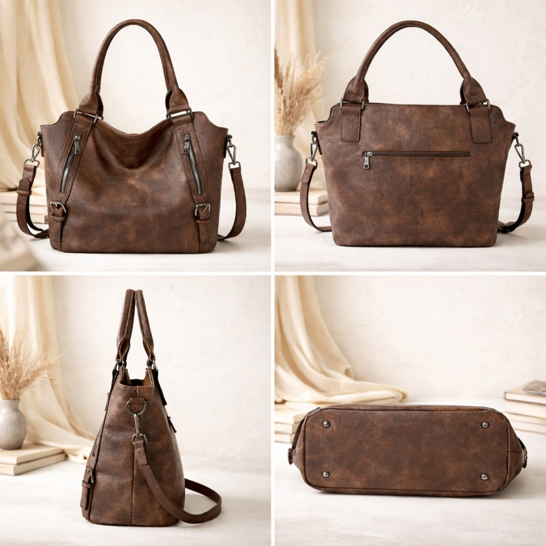 Woman wearing the Paulina women's elegant bag, 11 view