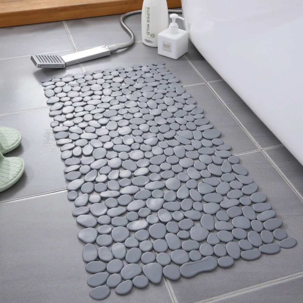 Pebble-textured non-slip bath mat - product photo 6