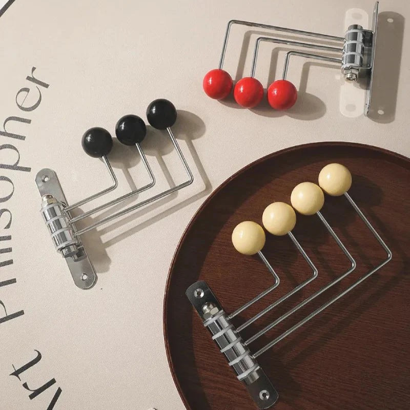 Metal wall coat rack with round knobs - product photo 4