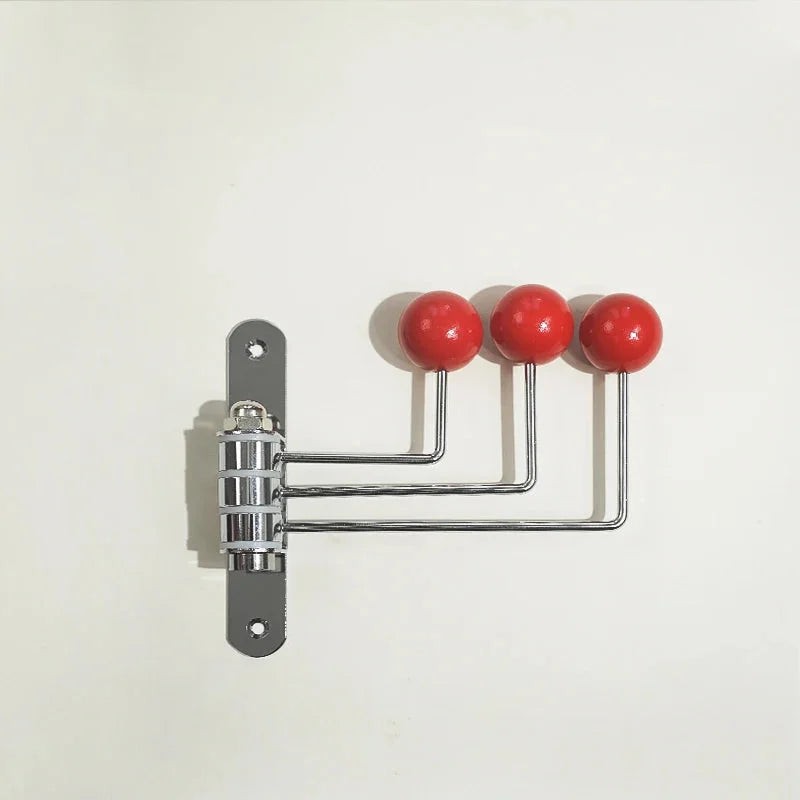 Metal wall coat rack with round knobs - product photo 8