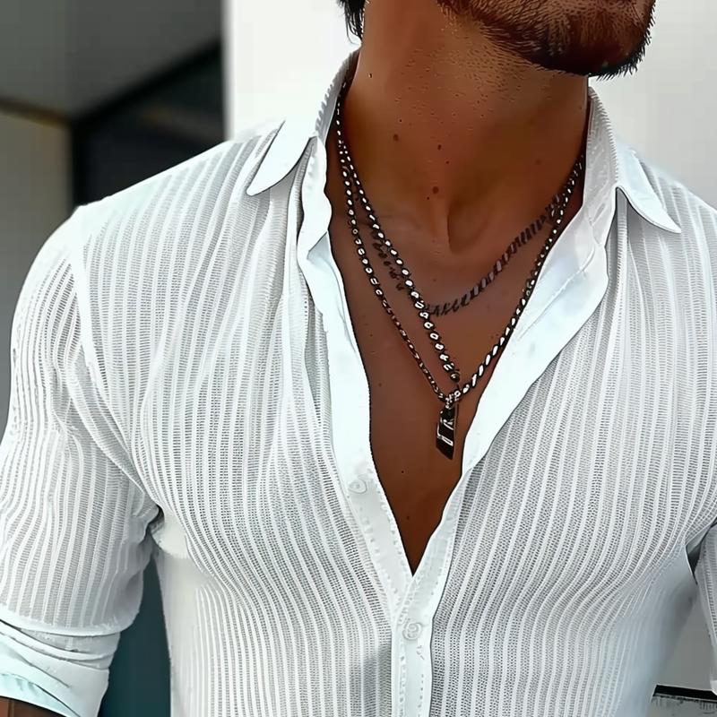 Zayn | Men's Slim Fit Ribbed Linen Casual Shirt