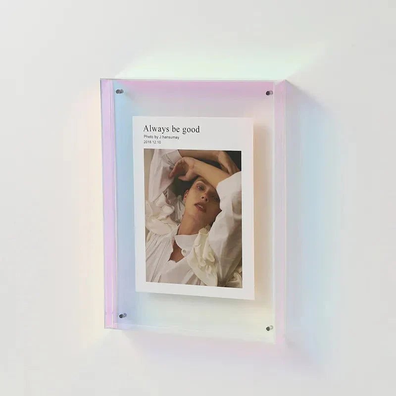 Colored acrylic floating photo frame - product photo 8