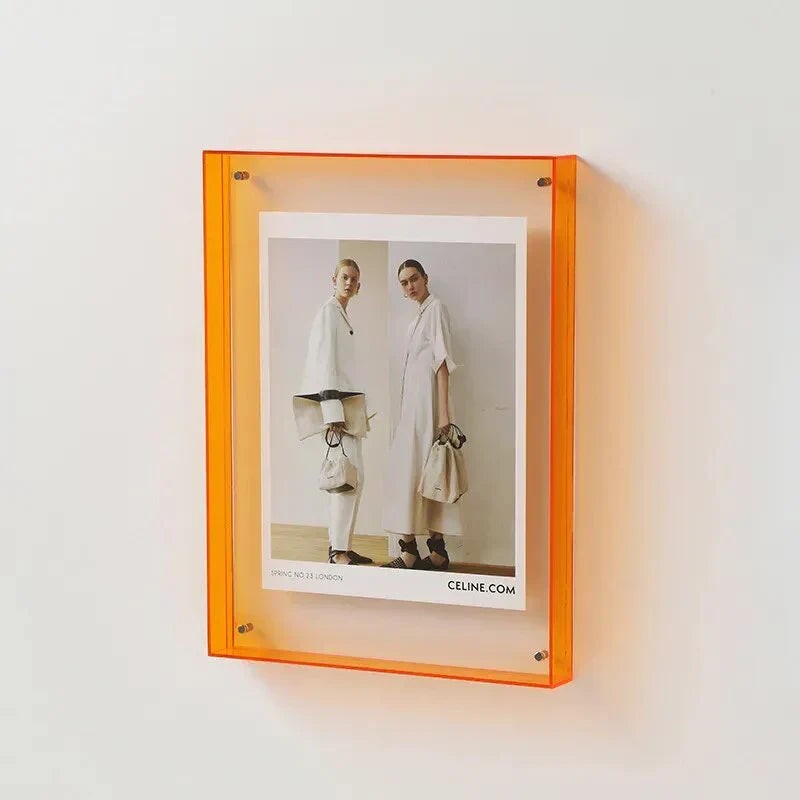 Colored acrylic floating photo frame - product photo 9