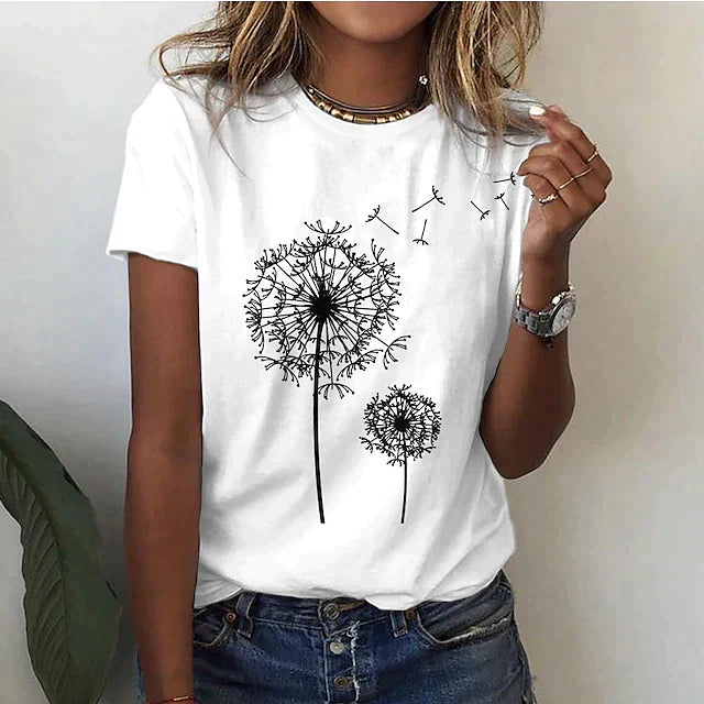 Jessa | Women's Graphic Print Crew Neck Tee