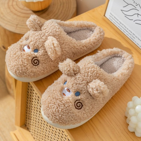 Fluffy animal house slippers - product photo 15