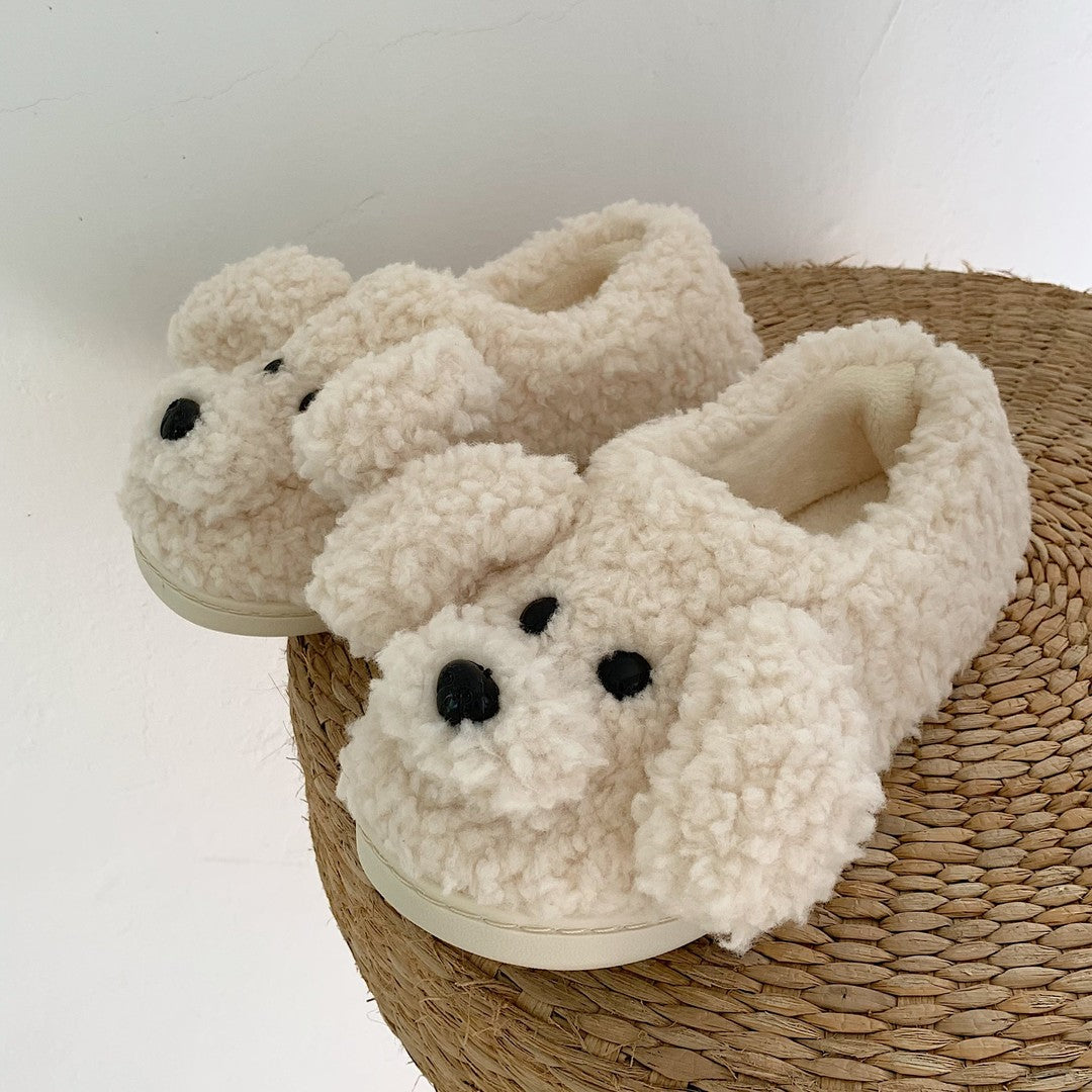 Fluffy animal house slippers - product photo 4