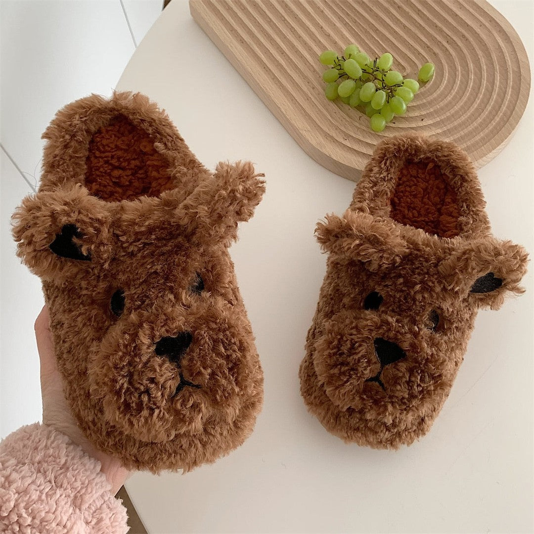 Fluffy animal house slippers - product photo 8