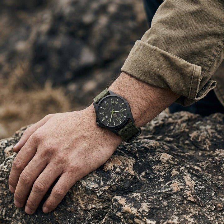 Tactical men's stainless steel watch with LED backlight - product photo 3