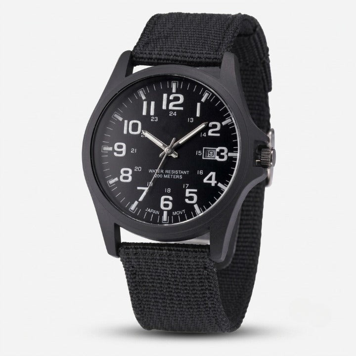 Tactical men's stainless steel watch with LED backlight - product photo 8
