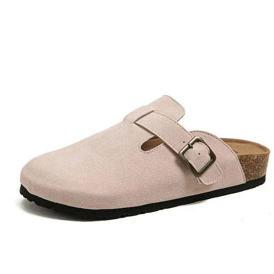 Man wearing the Reeve men's suede shoes, flatlay view