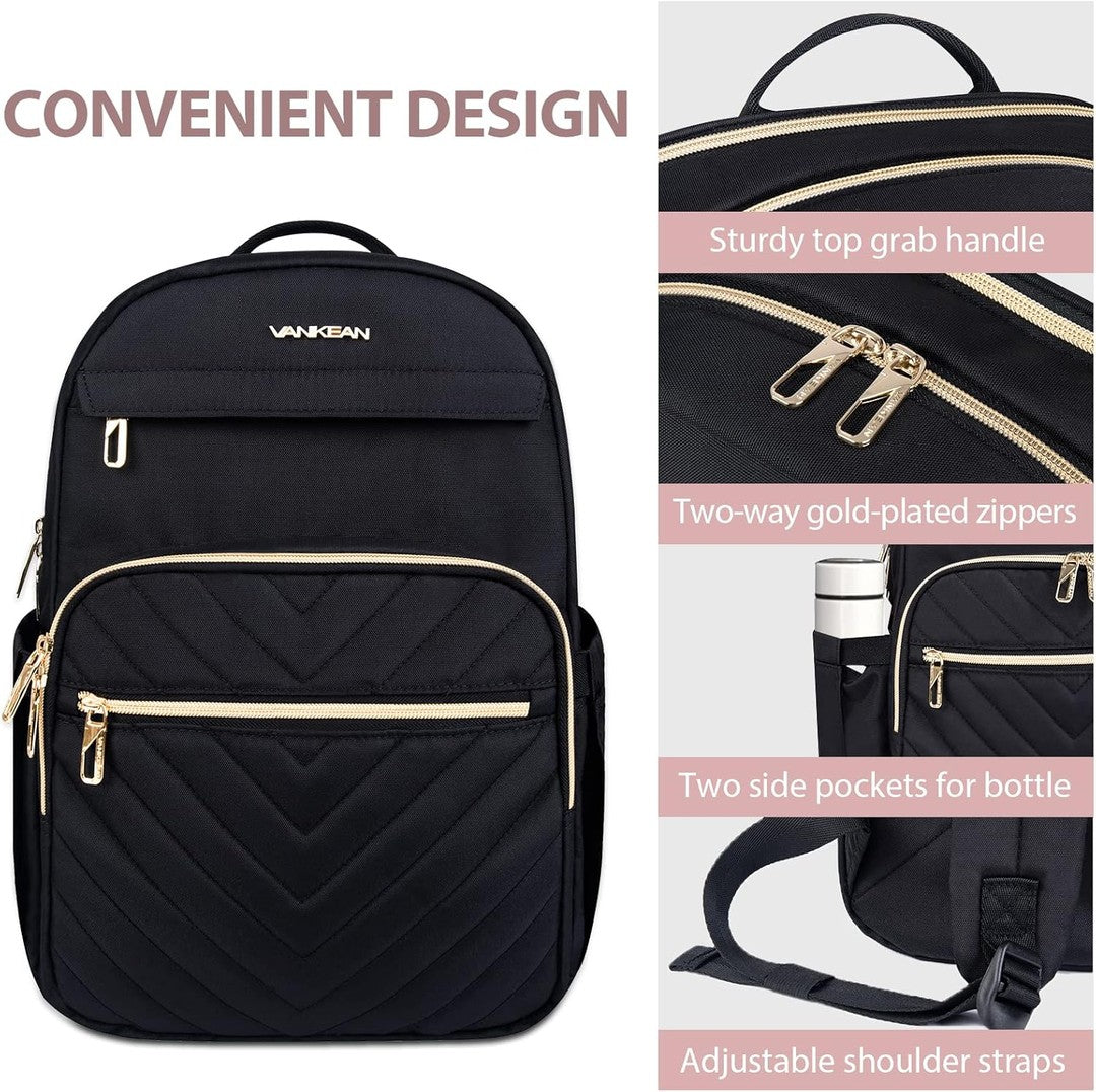 Lightweight water-repellent laptop backpack with a USB port - product photo 6