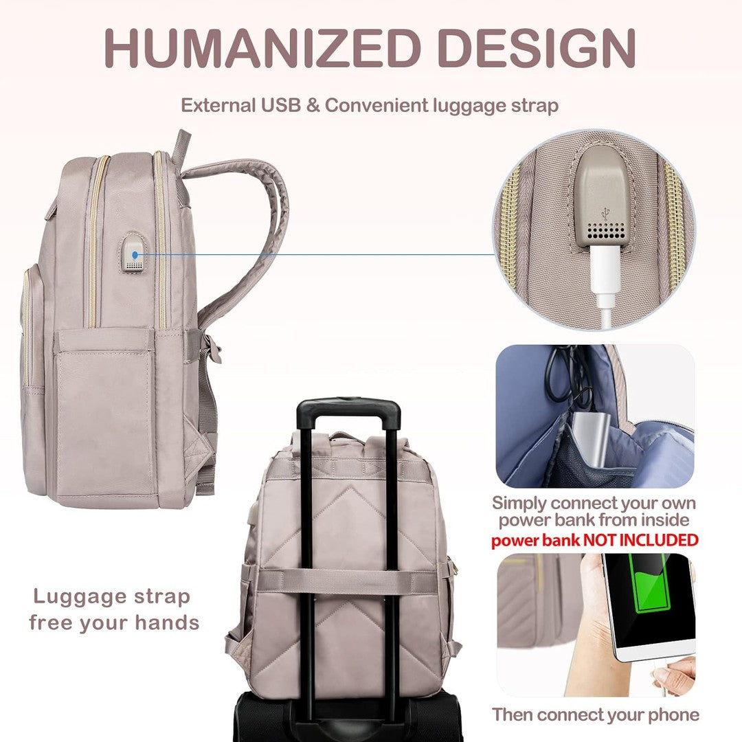 Lightweight water-repellent laptop backpack with a USB port - product photo 8