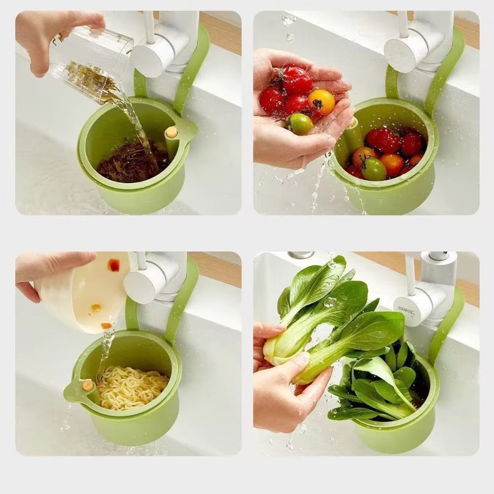 Hanging drain basket strainer with two-stage filter - product photo 6